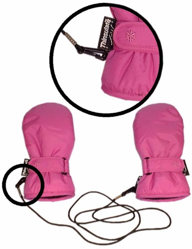 Manbi Stretch Retainer Glove Glue Kids Childrens Mitten String Blue